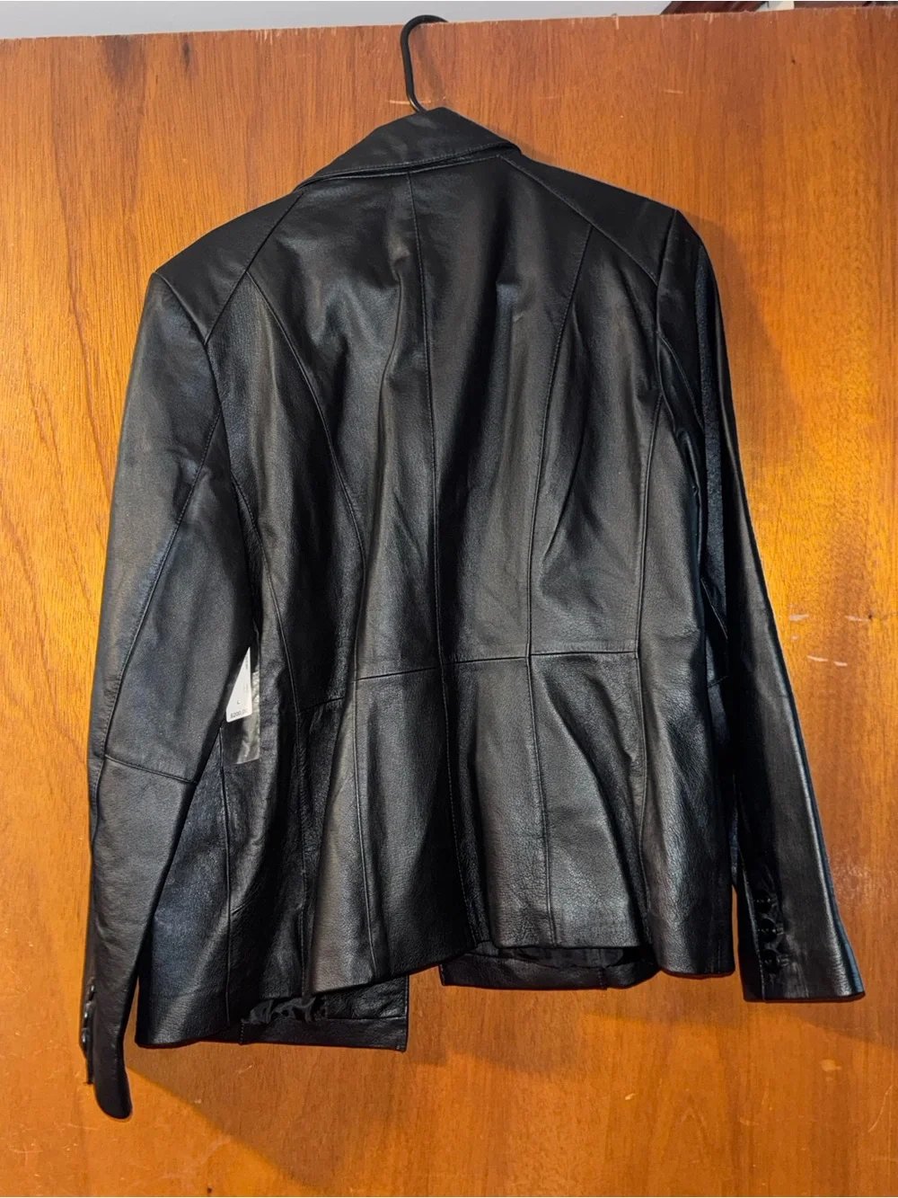 Vintage East 5th Genuine Leather Blazer Jacket Women’s Large Black 90s Y2K
